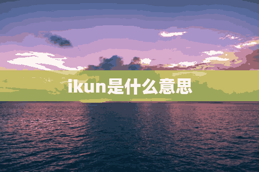 ikun是什么意思(ikun是什么意思小黑子)